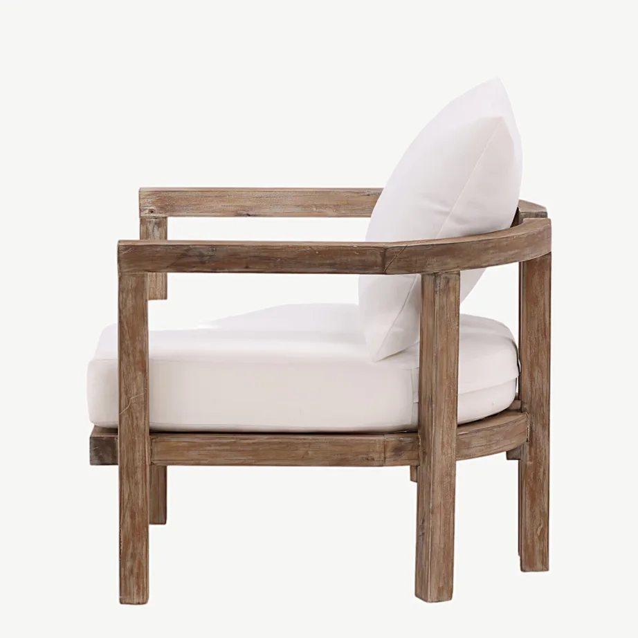 Erica akaatsiapuidust tugitool valgete patjadega, 1206-072 – 7