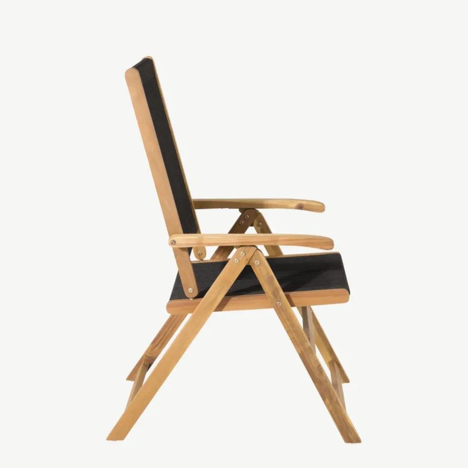 Little John kokkuklapitav söögitool (akaatsiapuit, must polüesterköis), 1231-076 – 4