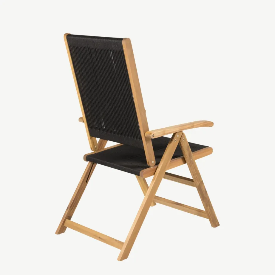 Little John kokkuklapitav söögitool (akaatsiapuit, must polüesterköis), 1231-076 – 5