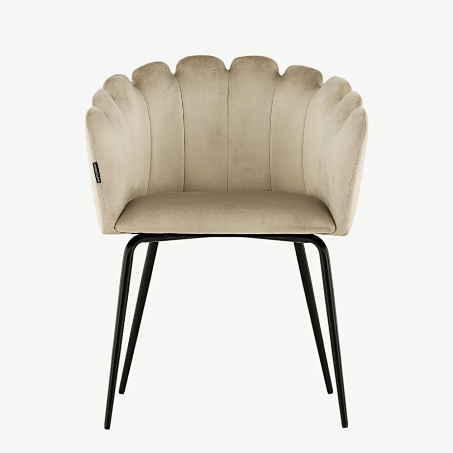 Beežist velvetkangast söögitool mustade terasjalgadega Limhamn, 15001-880 – 4