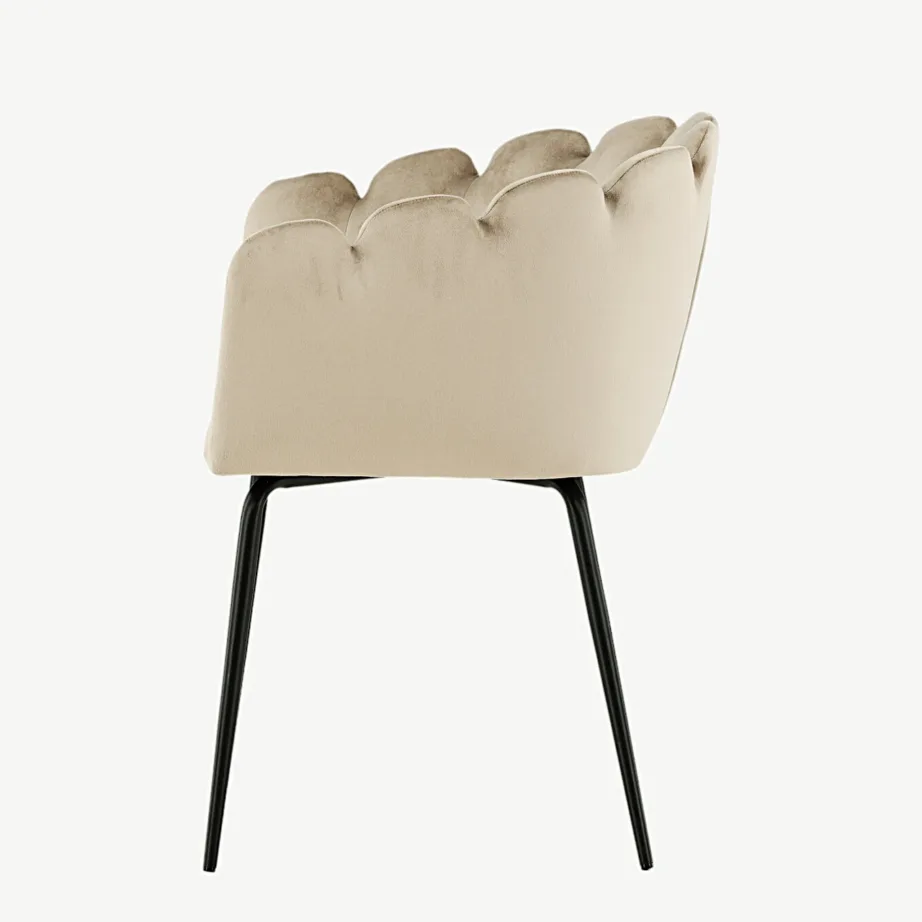 Beežist velvetkangast söögitool mustade terasjalgadega Limhamn, 15001-880 – 7