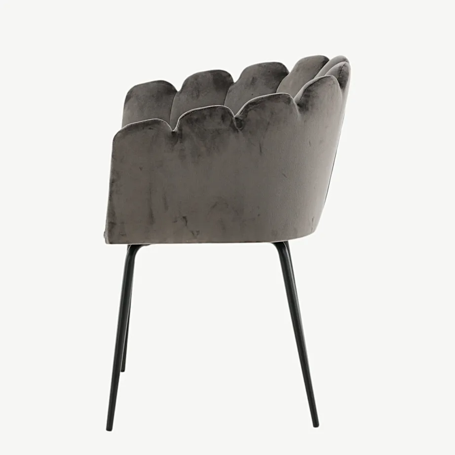 Limhamni hall sametist söögitool mustade metalljalgadega, 15001-885 – 7