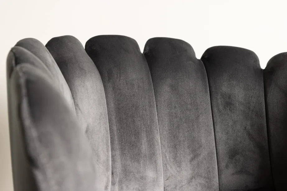 Limhamni hall sametist söögitool mustade metalljalgadega, 15001-885 – 10