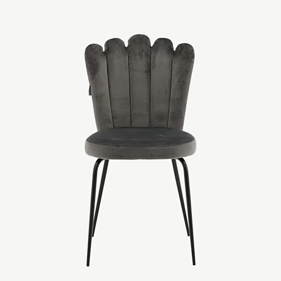 Limhamni hallist sametist söögitool mustade metalljalgadega, 15002-885 – 4