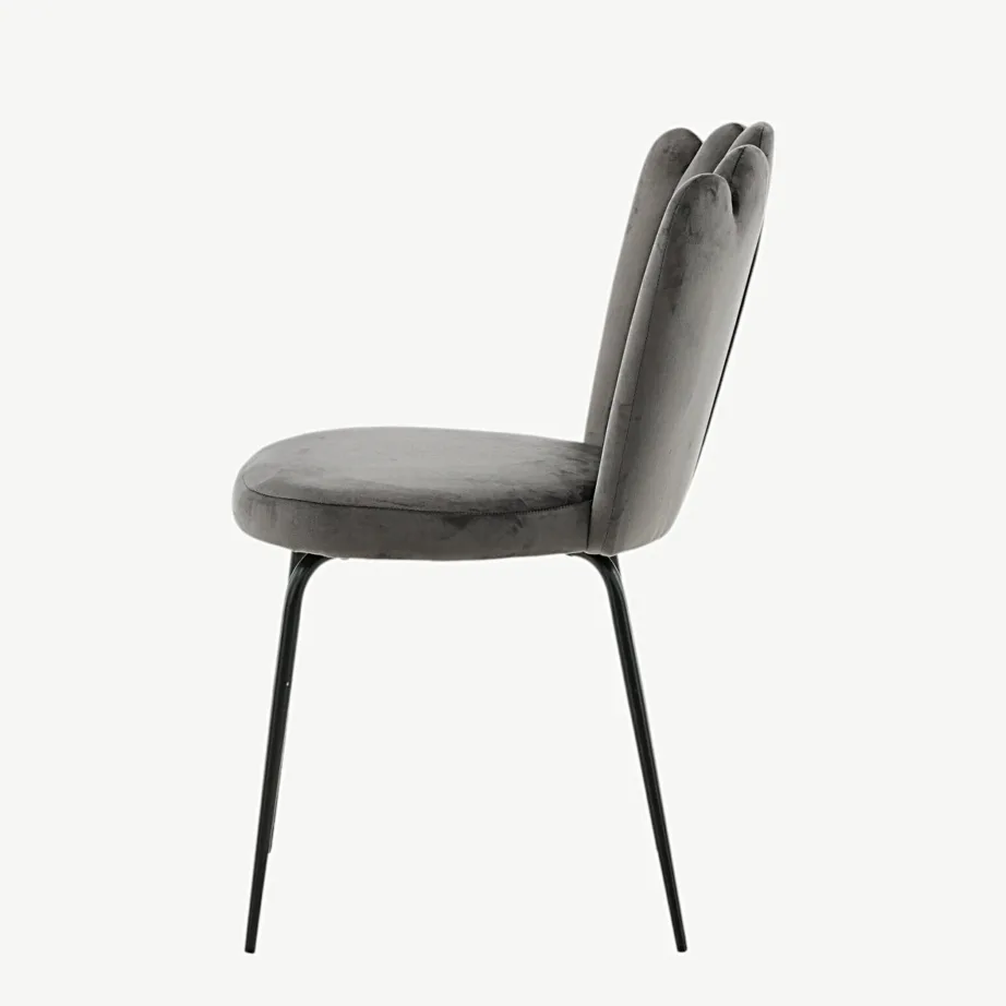 Limhamni hallist sametist söögitool mustade metalljalgadega, 15002-885 – 7