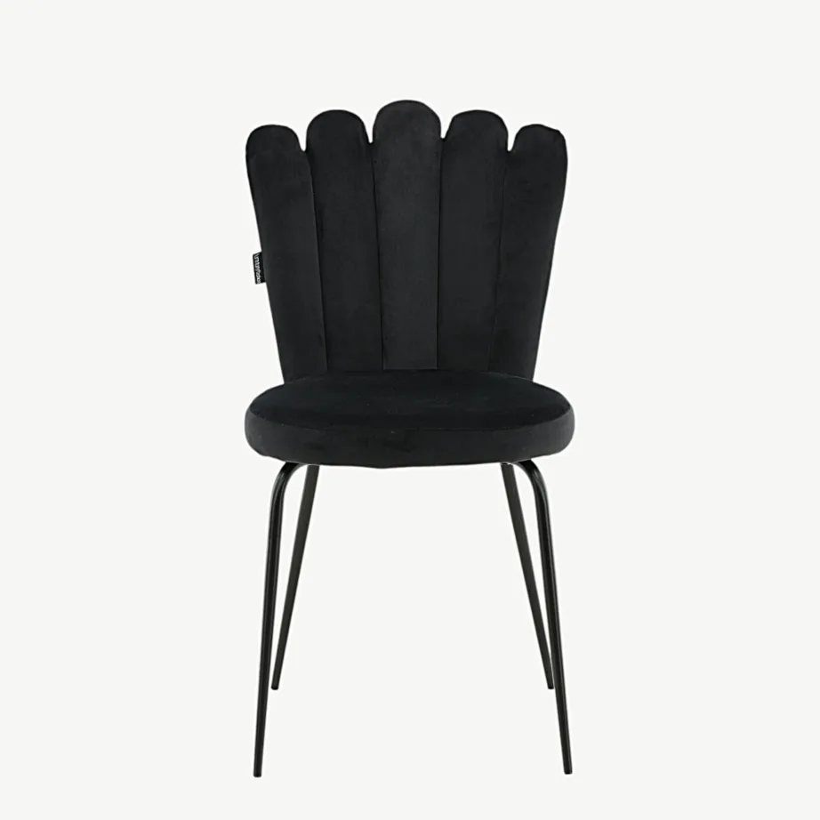 Limhamni musta veluurkattega söögitool terasraamil, 15002-888 – 4