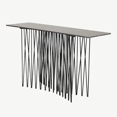 Stone sari mustast fiibertsamendist kõrge abilaud (Furniture Fashion) - 15008-588