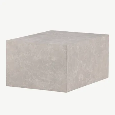 Beeži marmorimustriga madal diivanilaud York (MDF, 80 × 60 cm) - 15009-090