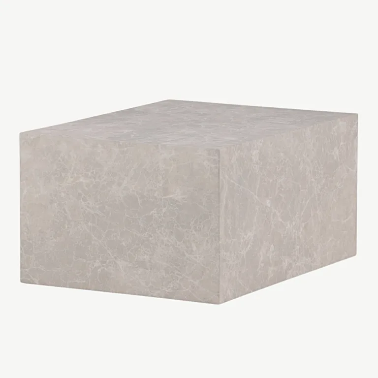 Beeži marmorimustriga madal diivanilaud York (MDF, 80 × 60 cm) - 15009-090