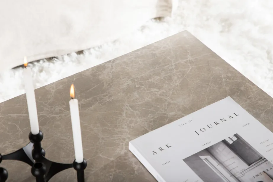 Beeži marmorimustriga madal diivanilaud York (MDF, 80 × 60 cm), 15009-090 – 10