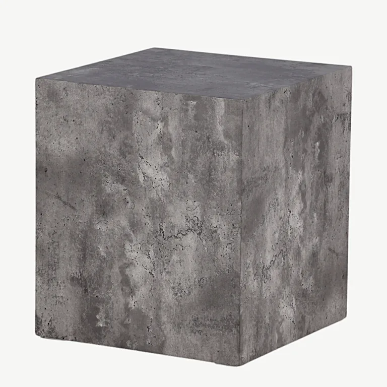 Tumehall marmormustriga MDF-diivanilaud York, industriaalne stiil (40 × 40 cm) - 15009-092