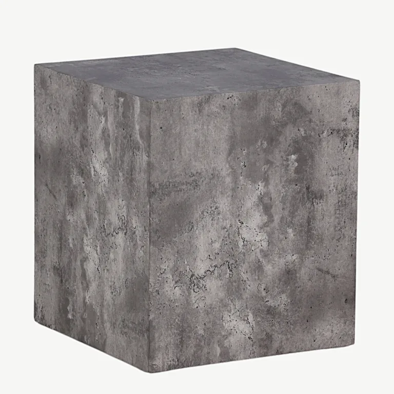 Tumehall marmormustriga MDF-diivanilaud York, industriaalne stiil (40 × 40 cm) - 15009-092