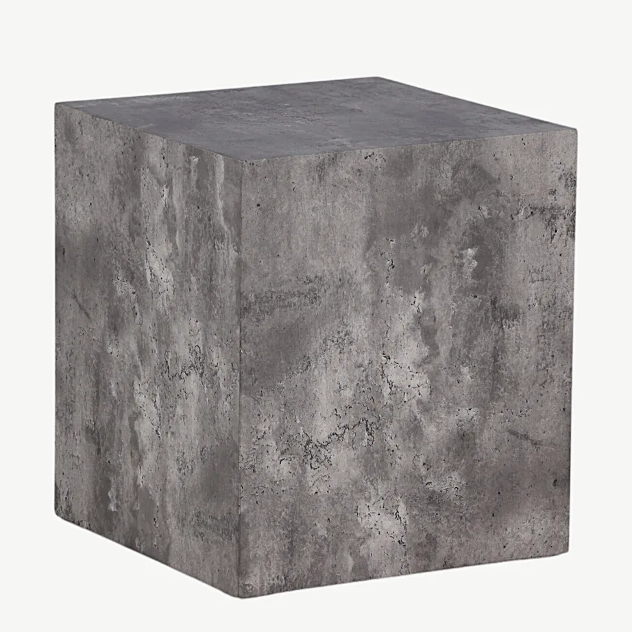 Tumehall marmormustriga MDF-diivanilaud York, industriaalne stiil (40 × 40 cm), 15009-092 – 3