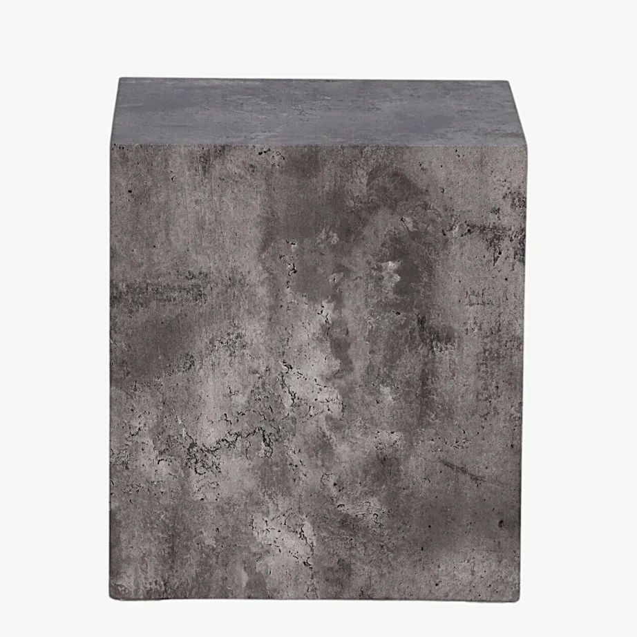 Tumehall marmormustriga MDF-diivanilaud York, industriaalne stiil (40 × 40 cm), 15009-092 – 4