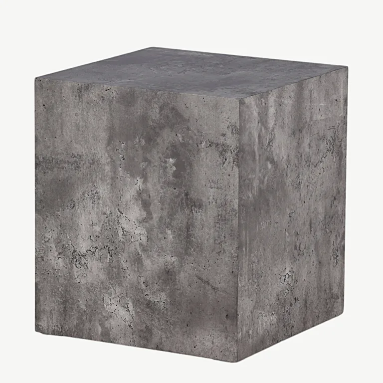 Tumehall marmormustriga MDF-diivanilaud York, industriaalne stiil (40 × 40 cm) - 15009-092