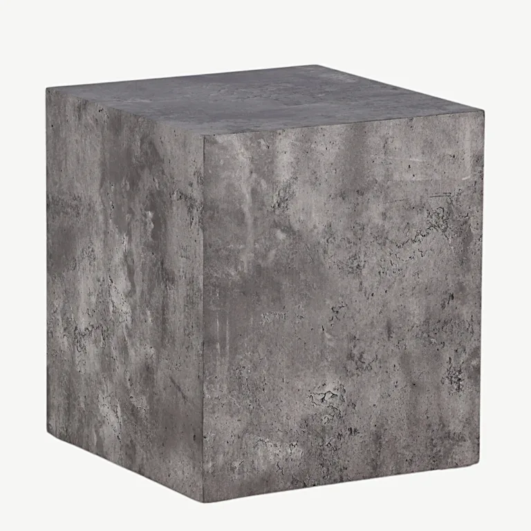 Tumehall marmormustriga MDF-diivanilaud York, industriaalne stiil (40 × 40 cm) - 15009-092