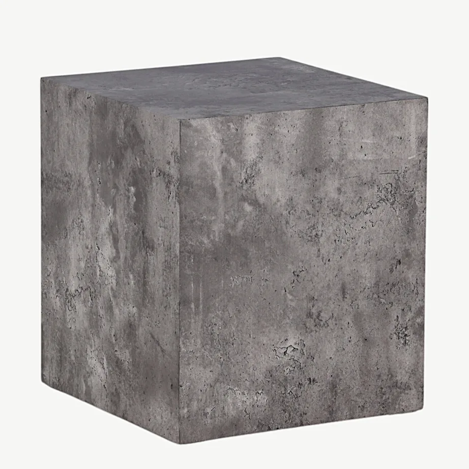 Tumehall marmormustriga MDF-diivanilaud York, industriaalne stiil (40 × 40 cm), 15009-092 – 6