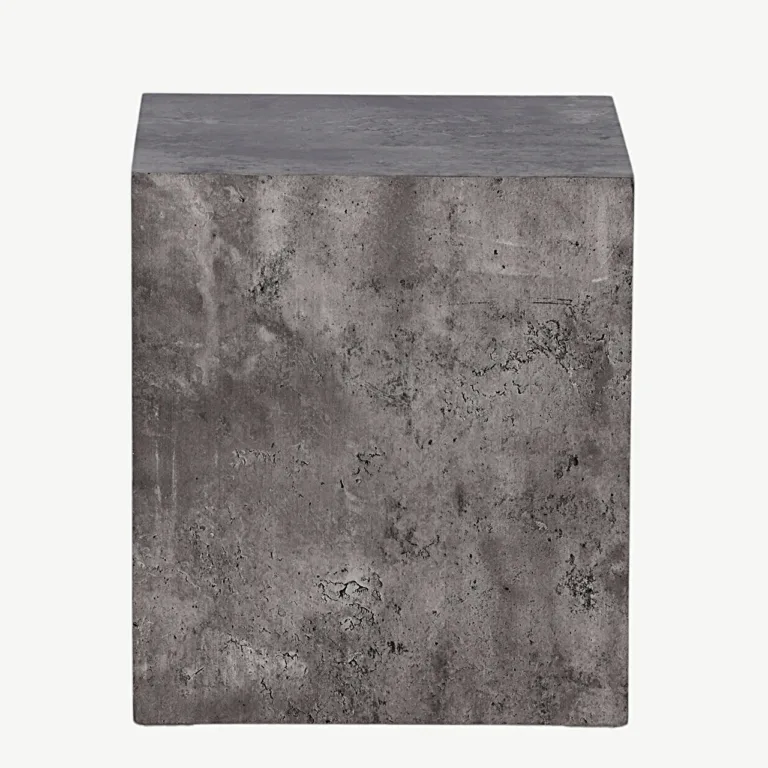 Tumehall marmormustriga MDF-diivanilaud York, industriaalne stiil (40 × 40 cm) - 15009-092