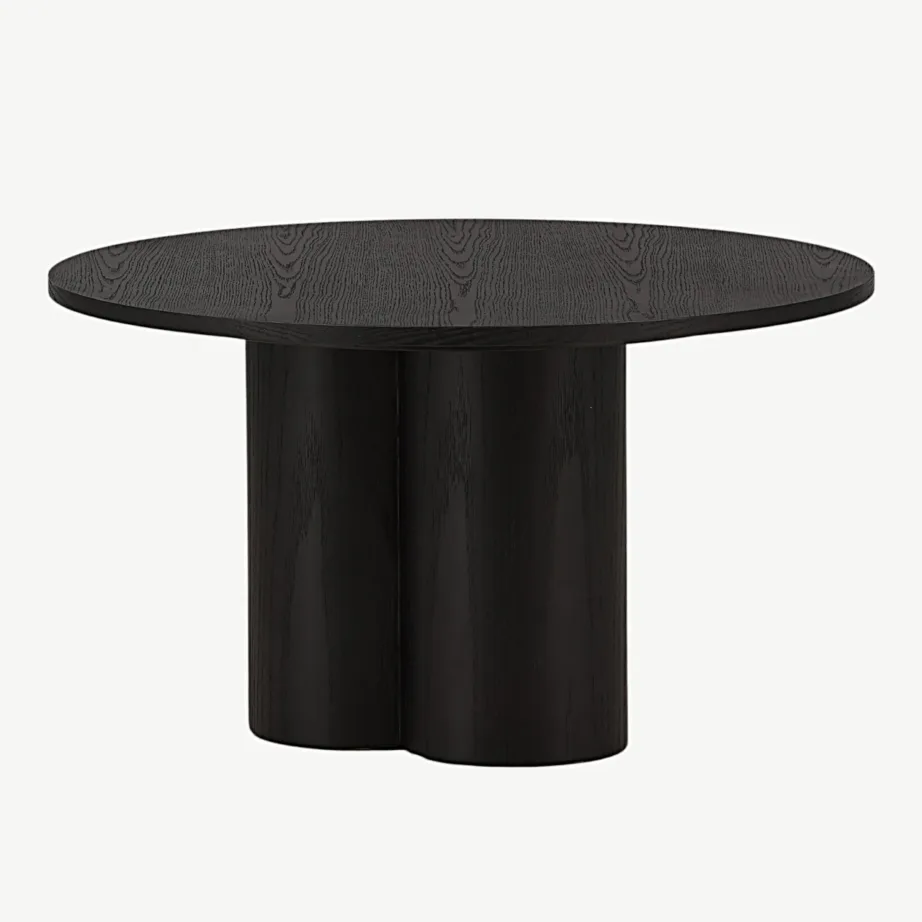 Must ümmargune spoonitud diivanilaud Olivia, ø80 cm, 15009-102 – 4