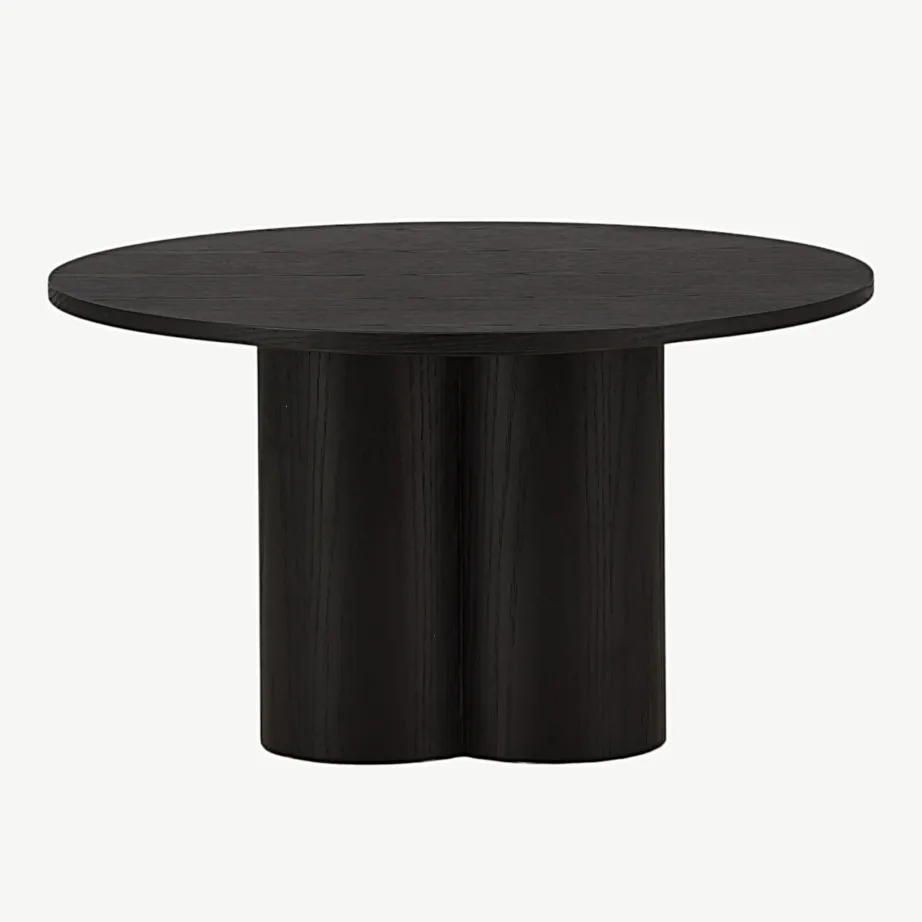 Must ümmargune spoonitud diivanilaud Olivia, ø80 cm, 15009-102 – 7