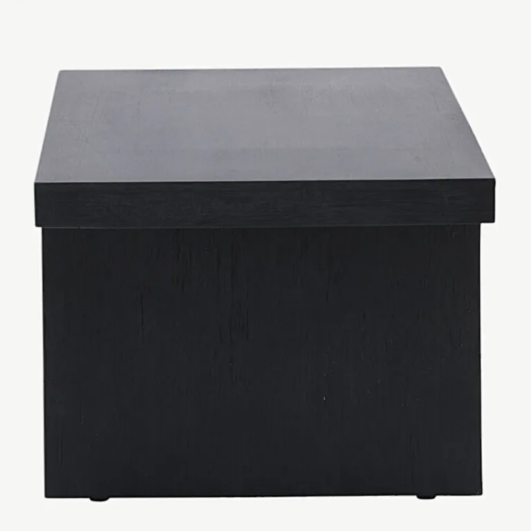 Mustast kummipuidust Yakunik diivanilaud (120×38 cm, MDF) - 15009-111