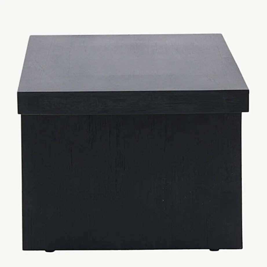 Mustast kummipuidust Yakunik diivanilaud (120×38 cm, MDF), 15009-111 – 2