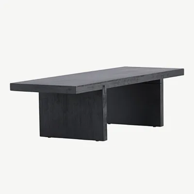 Mustast kummipuidust Yakunik diivanilaud (120×38 cm, MDF) - 15009-111