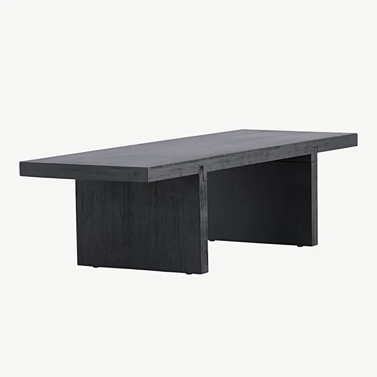Mustast kummipuidust Yakunik diivanilaud (120×38 cm, MDF) - 15009-111