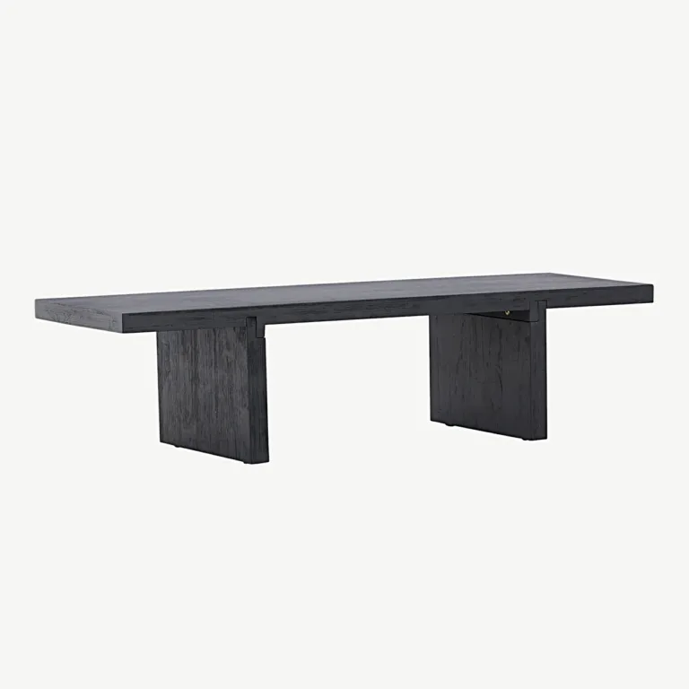 Mustast kummipuidust Yakunik diivanilaud (120×38 cm, MDF) - 15009-111