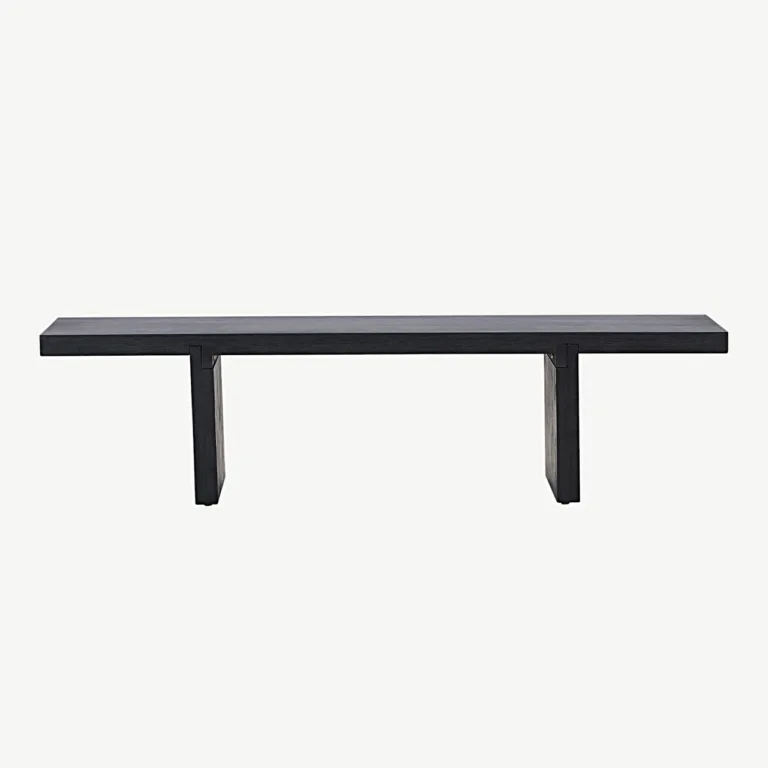 Mustast kummipuidust Yakunik diivanilaud (120×38 cm, MDF) - 15009-111
