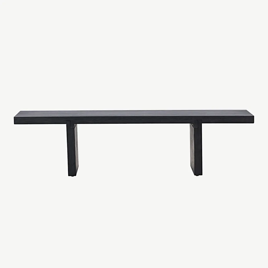 Mustast kummipuidust Yakunik diivanilaud (120×38 cm, MDF), 15009-111 – 4