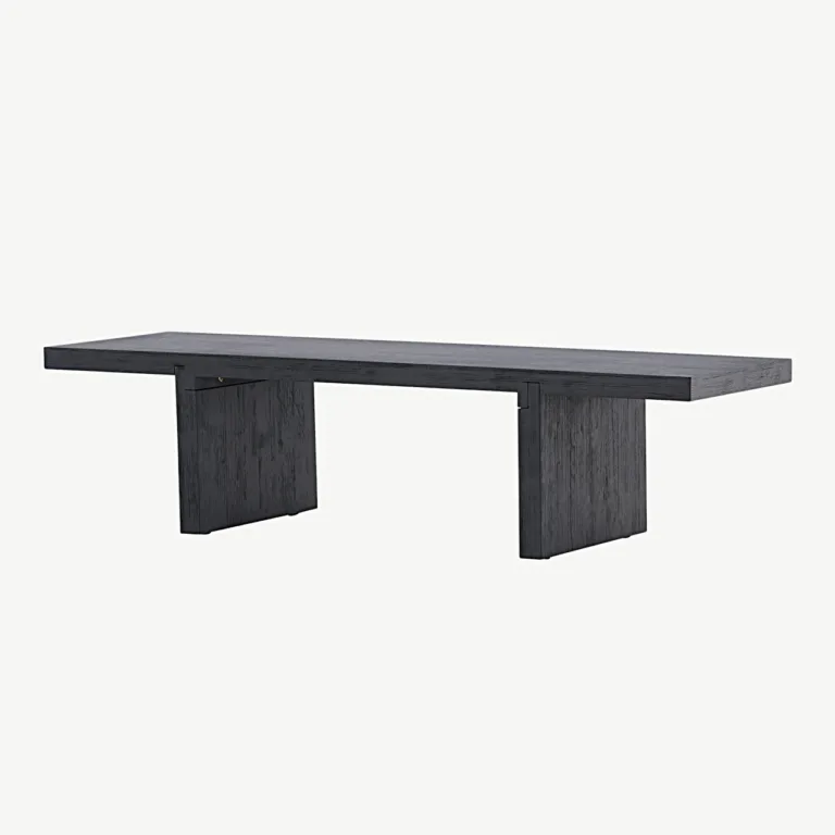 Mustast kummipuidust Yakunik diivanilaud (120×38 cm, MDF) - 15009-111