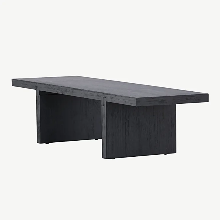 Mustast kummipuidust Yakunik diivanilaud (120×38 cm, MDF) - 15009-111