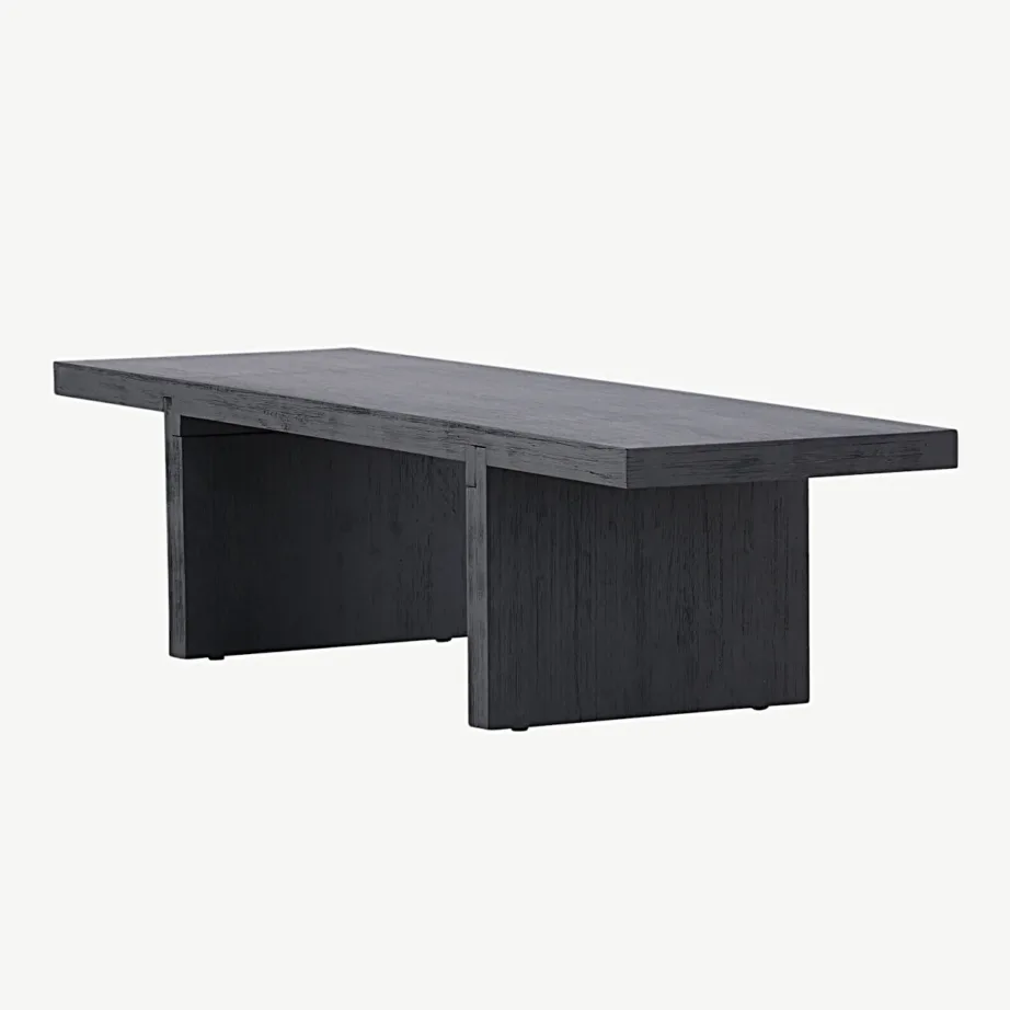 Mustast kummipuidust Yakunik diivanilaud (120×38 cm, MDF), 15009-111 – 6