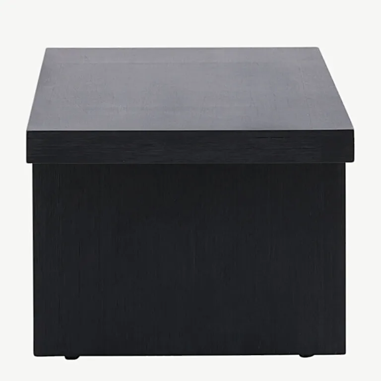 Mustast kummipuidust Yakunik diivanilaud (120×38 cm, MDF) - 15009-111
