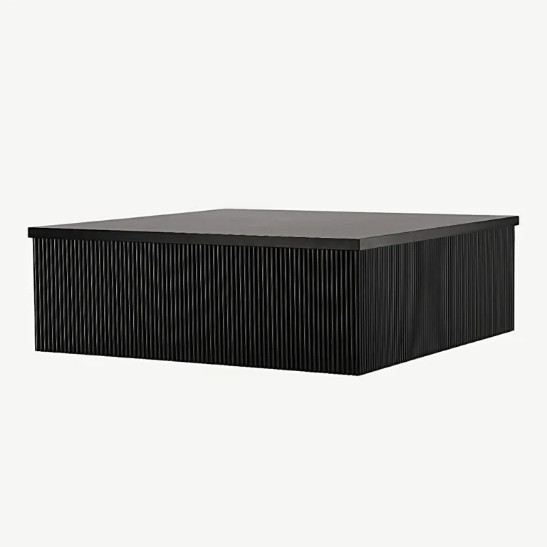 Must sooneline MDF-kohvilaud Lenox, 90 × 90 cm - 15009-120