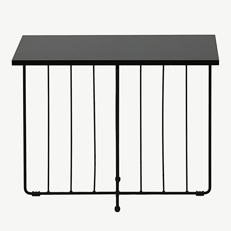 Daytoni must diivanilaud terasjalgadega (60 × 60 cm, MDF ja teras) - 15009-130