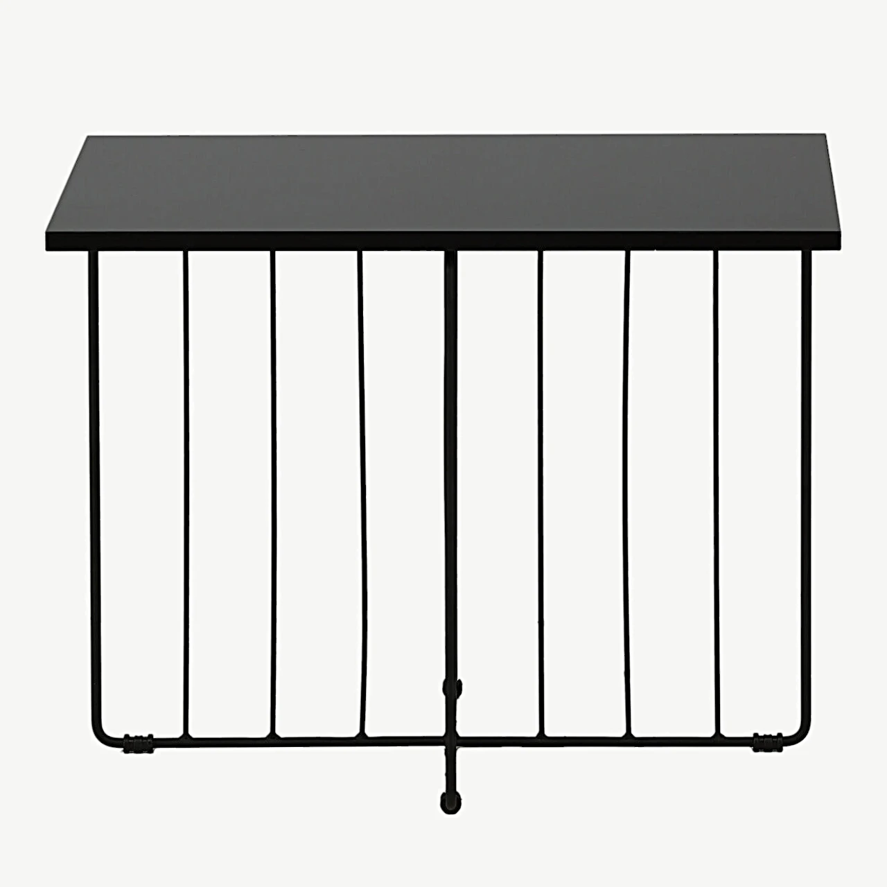 Daytoni must diivanilaud terasjalgadega (60 × 60 cm, MDF ja teras) - 15009-130
