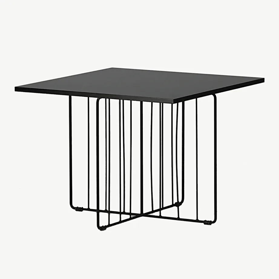 Daytoni must diivanilaud terasjalgadega (60 × 60 cm, MDF ja teras), 15009-130 – 5