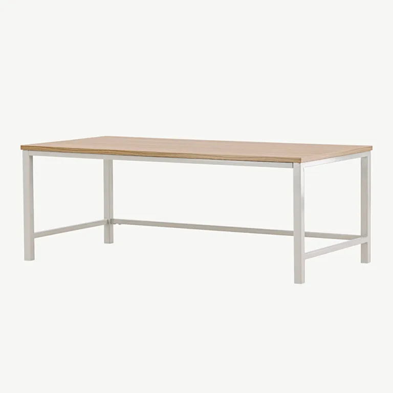 Helepruun metalljalgadega kohvilaud Rise hallikasbeežide terasjalgadega (120 × 60 cm) - 15009-180