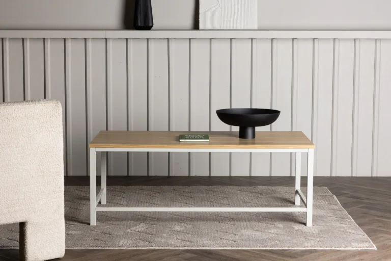 Helepruun metalljalgadega kohvilaud Rise hallikasbeežide terasjalgadega (120 × 60 cm) - 15009-180