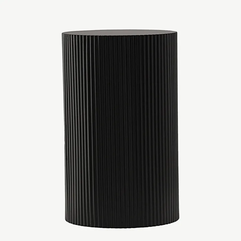 Must ribilise pinnaga abilaud Lenox, MDF, ø 31 cm - 15009-191