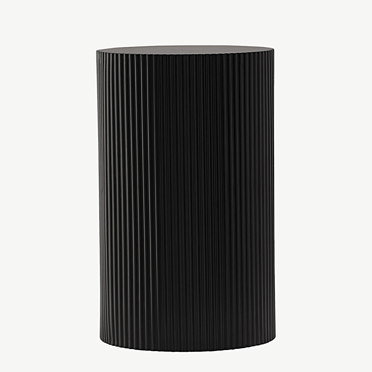 Must ribilise pinnaga abilaud Lenox, MDF, ø 31 cm - 15009-191