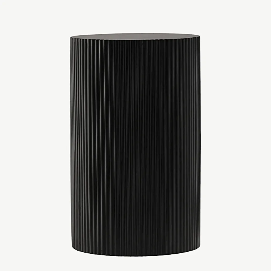 Must ribilise pinnaga abilaud Lenox, MDF, ø 31 cm, 15009-191 – 4