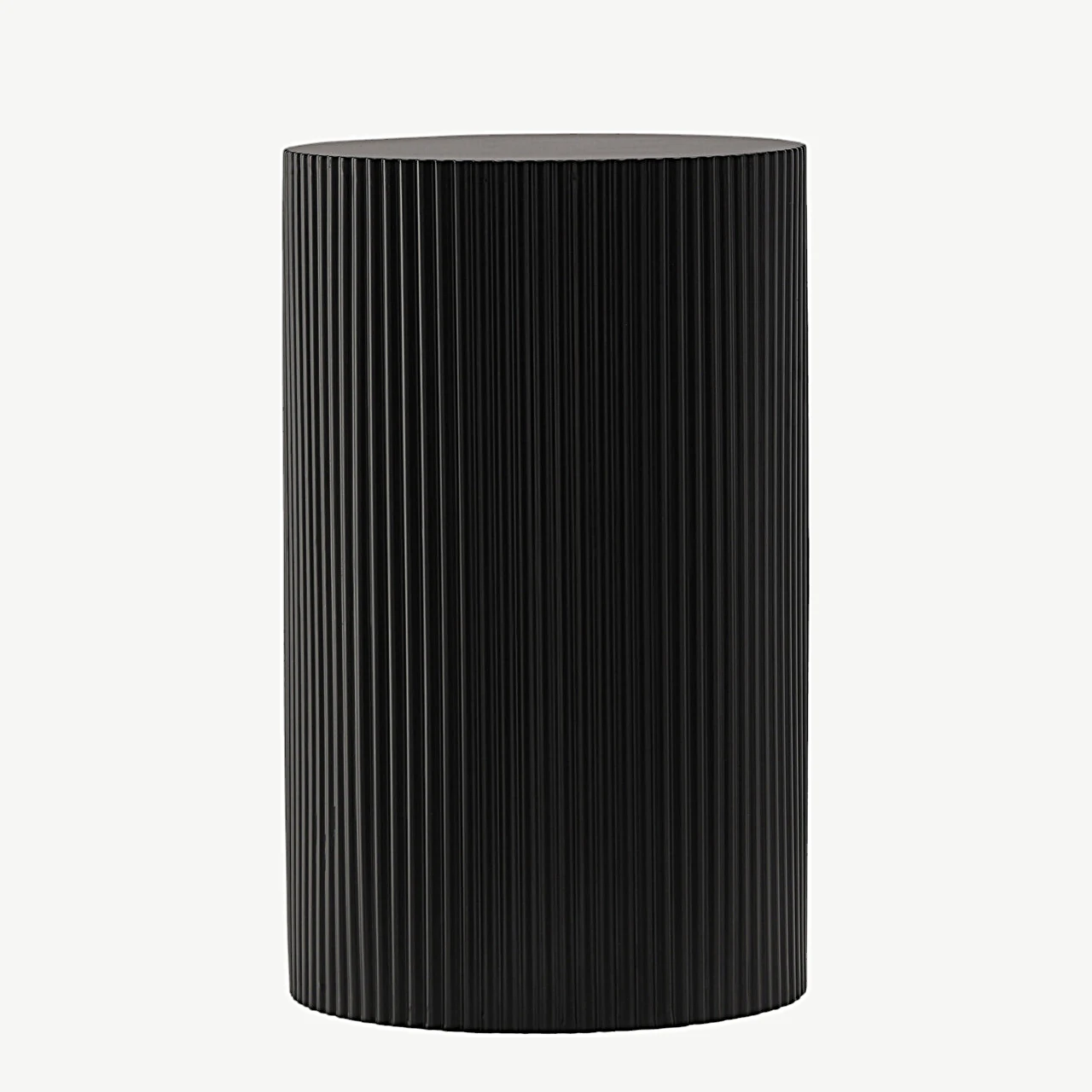 Must ribilise pinnaga abilaud Lenox, MDF, ø 31 cm - 15009-191