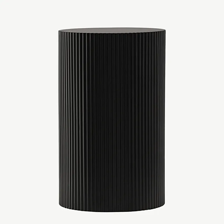 Must ribilise pinnaga abilaud Lenox, MDF, ø 31 cm - 15009-191