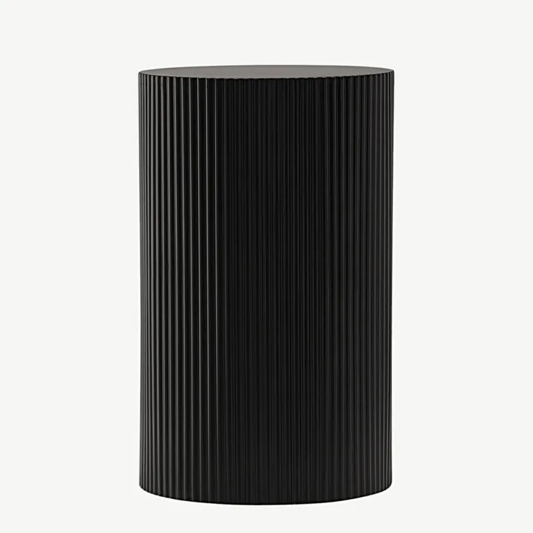 Must ribilise pinnaga abilaud Lenox, MDF, ø 31 cm - 15009-191
