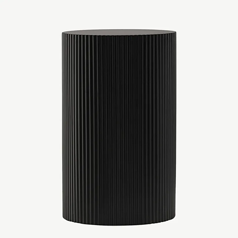 Must ribilise pinnaga abilaud Lenox, MDF, ø 31 cm - 15009-191