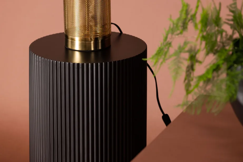 Must ribilise pinnaga abilaud Lenox, MDF, ø 31 cm, 15009-191 – 10