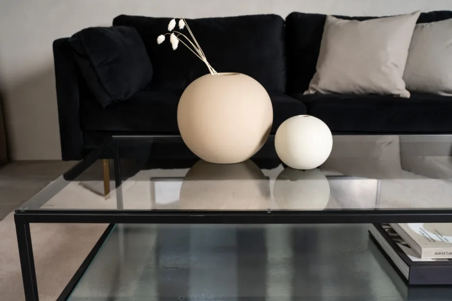 Maglehemi diivanilaud musta terasraami ja klaasriiuliga, 15015-180 – 14